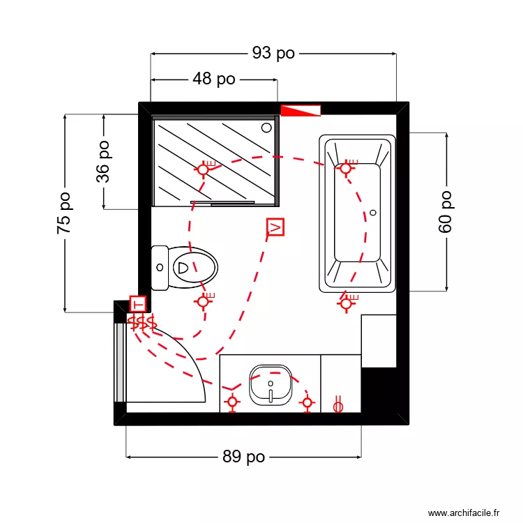 fernandez électrique. Plan de 1 Pièce et 7 m² fernandez électrique. Plan de 1 Pièce et 7 m²