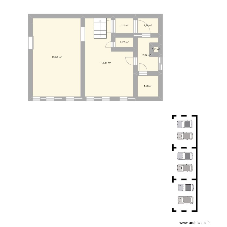 plan garage . Plan de 0 pièce et 0 m2
