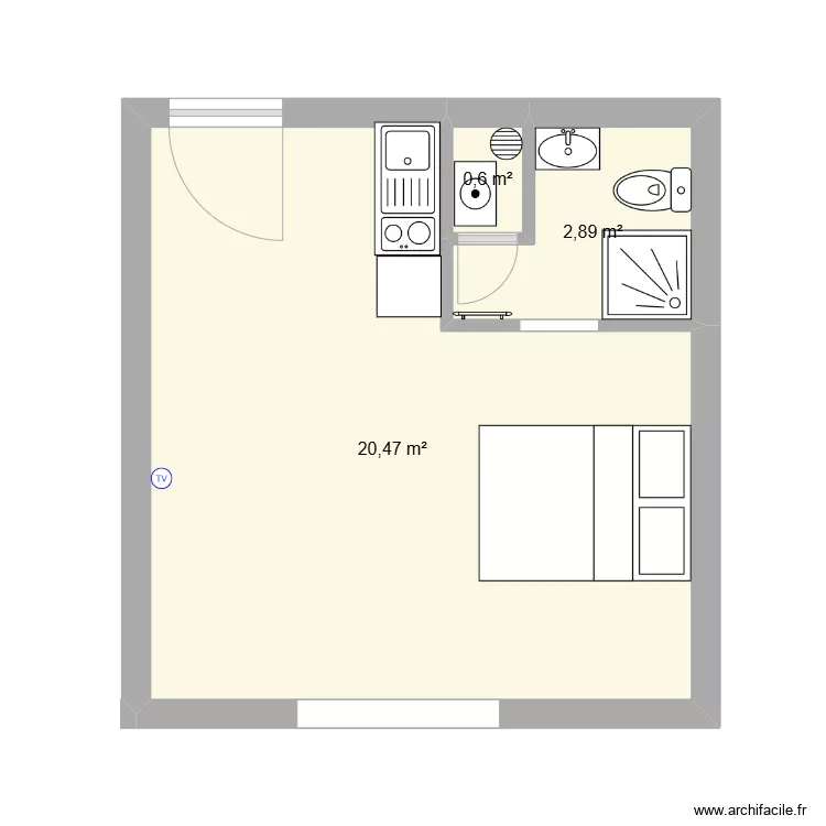 DENEUX APT22. Plan de 
