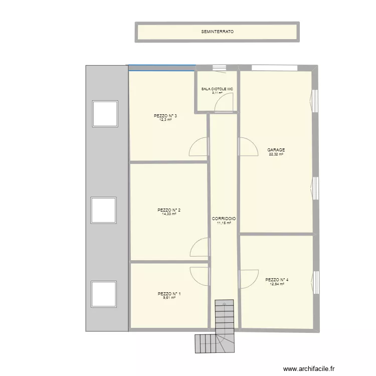 PLAN ITALIE SOUS SOL. Plan de 