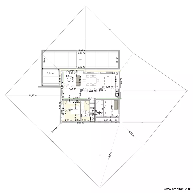 Obernai 2 modifi&eacute; Geoffrey TERRAIN. Plan de 2  et 79 m²