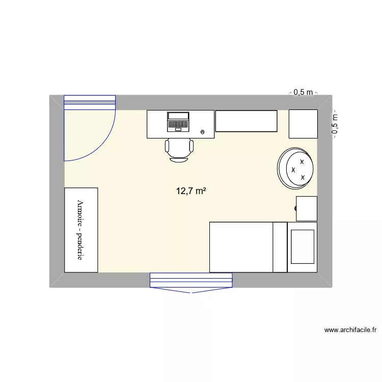 Chambre Julie 1. Plan de 