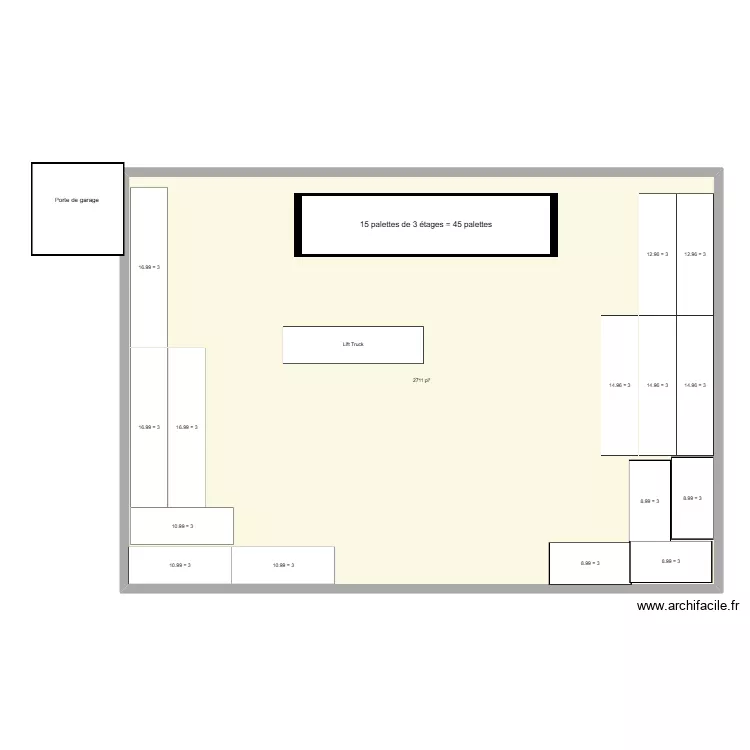 Entre les 2 portes de garage. Plan de Entre les 2 portes de garage. Plan de