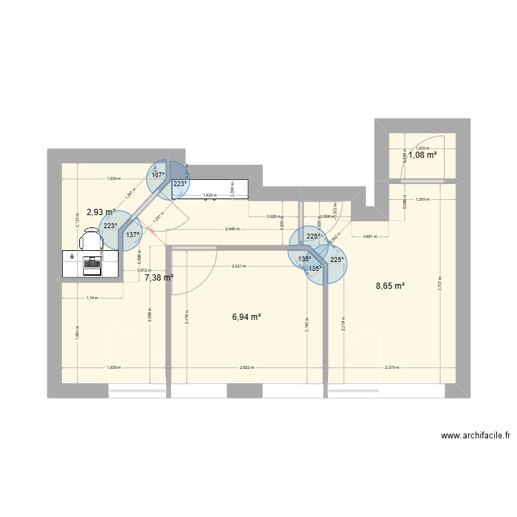 LOCAL ESTHETIQUE 2. Plan de 5 pièces et 27 m2