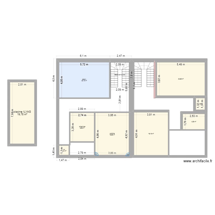 plan maison tacheta. Plan de 9 pièces et 118 m2