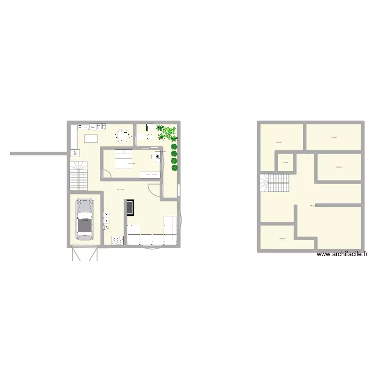 RDC. Plan de 10  et 225 m²