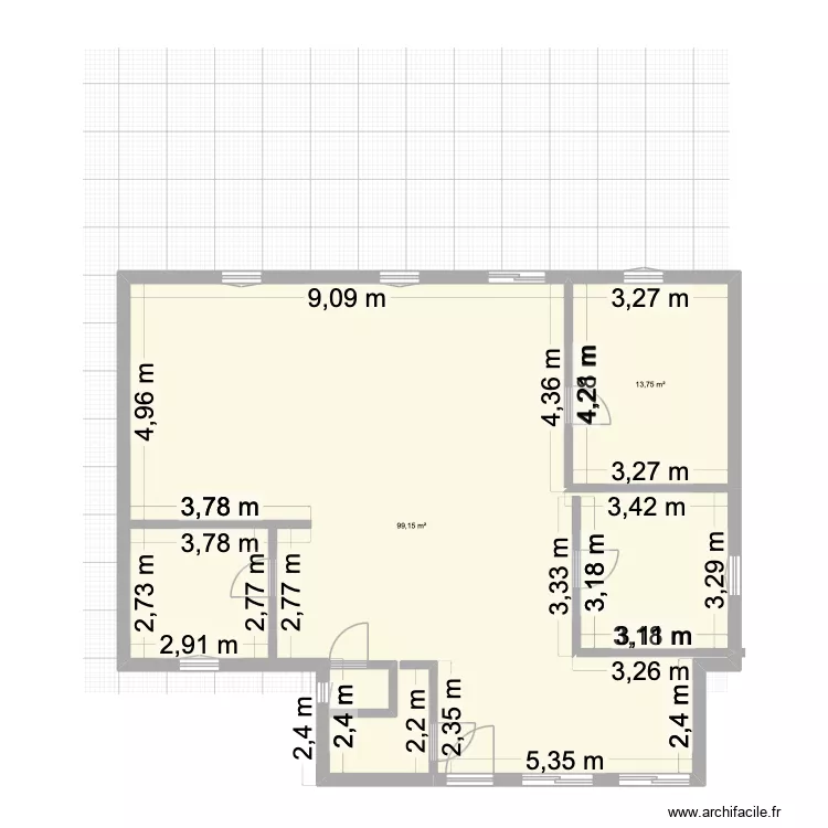 PONTENX LES FORGES. Plan de 2  et 113 m²