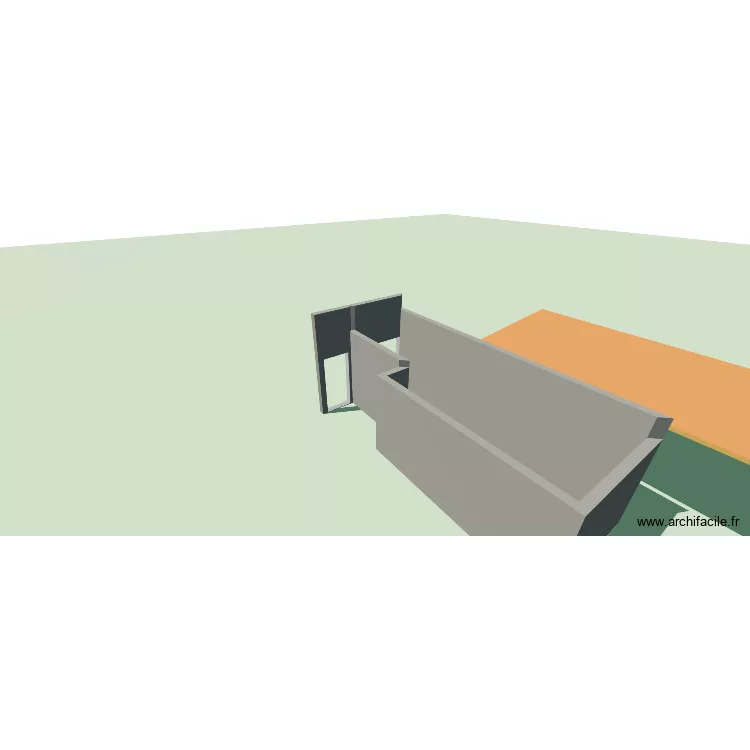 Modèle Toiture. Plan de 1 Pièce et 18 m² Modèle Toiture. Plan de 1 Pièce et 18 m²