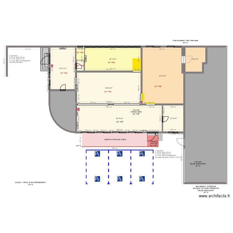 PIANO BAR AVANT TRAVAUX. Plan de 16 pièces et 352 m2