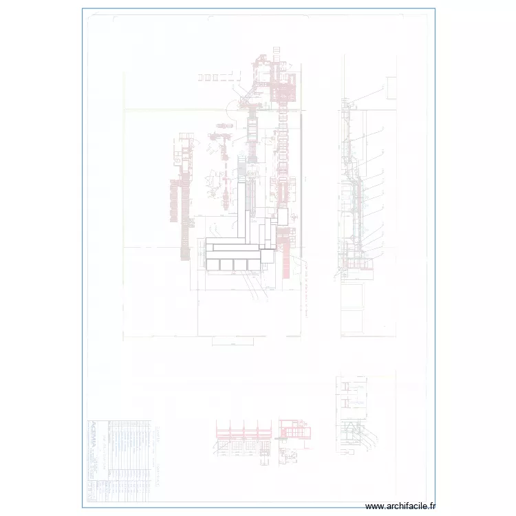 Plan vue de dessus retourneur. Plan de 