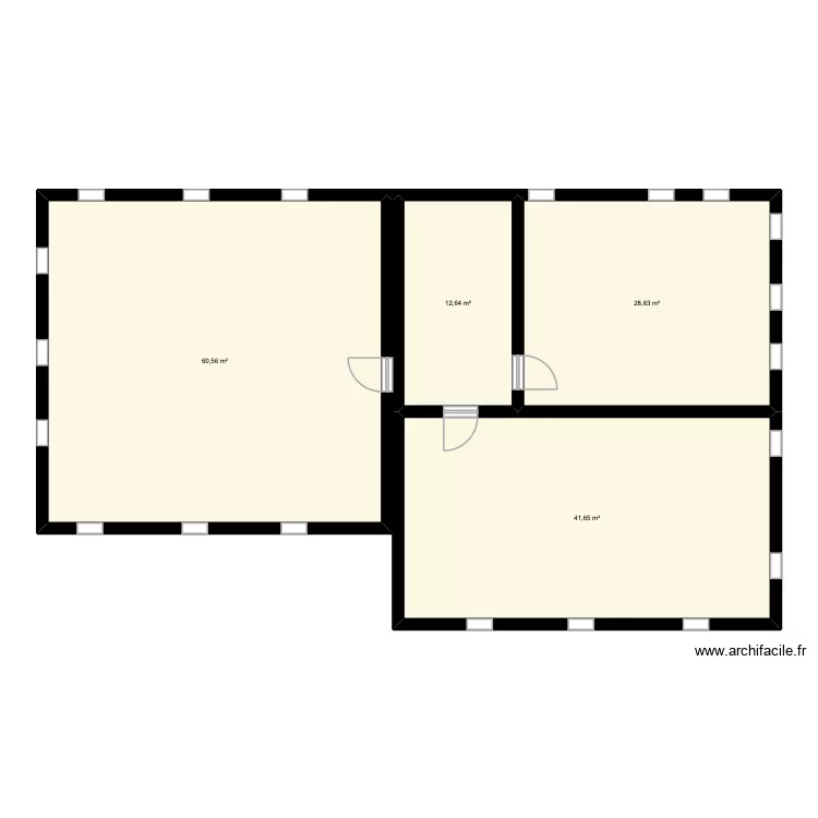 1er étage maison 1 et deux. Plan de 4 pièces et 143 m² 1er étage maison 1 et deux. Plan de 4 pièces et 143 m²
