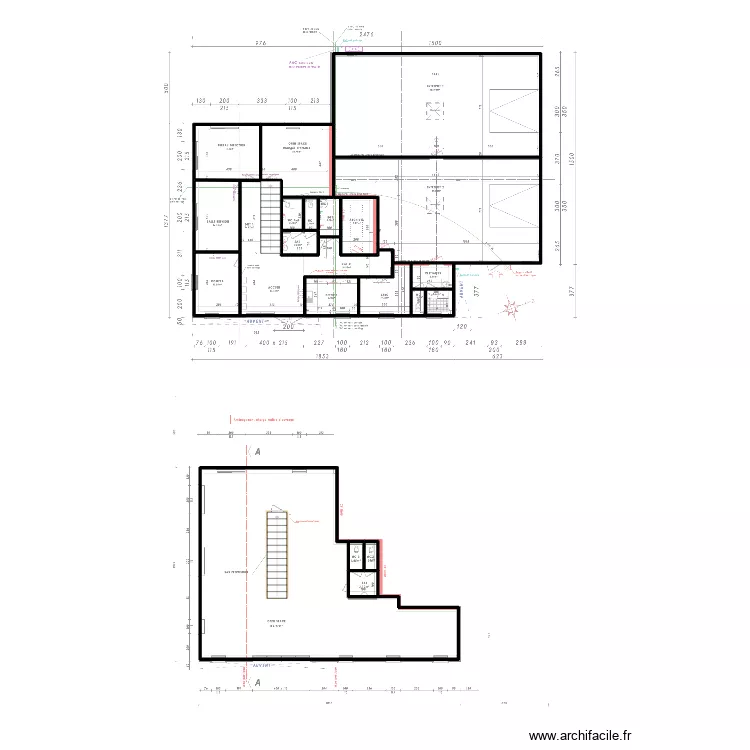 50648-croquis rdc et 1er étage (en bas). Plan de 50648-croquis rdc et 1er étage (en bas). Plan de