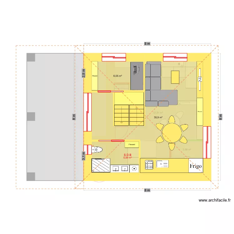 Maison Rondin. Plan de 