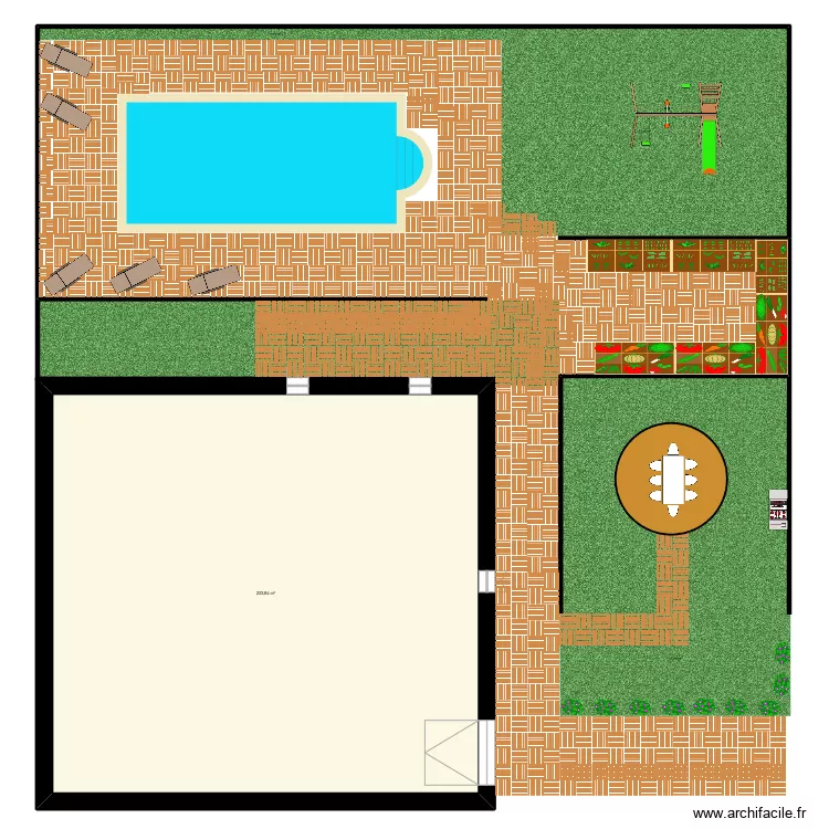 extérieur Maison Familliale. Plan de extérieur Maison Familliale. Plan de