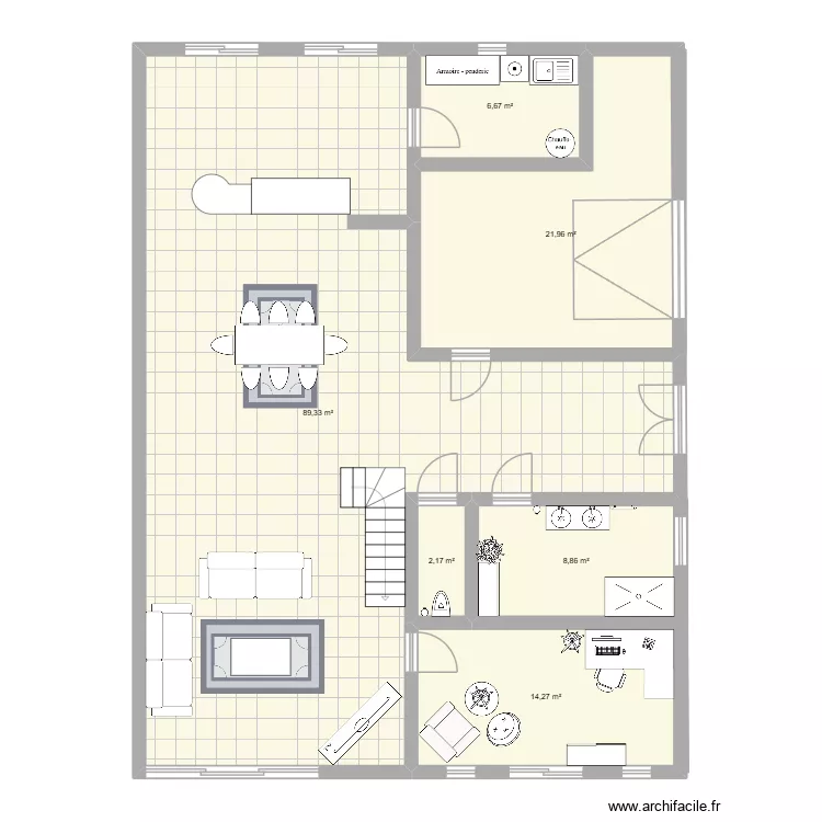 brouillon avec mur. Plan de 6 et 143 m² brouillon avec mur. Plan de 6 et 143 m²