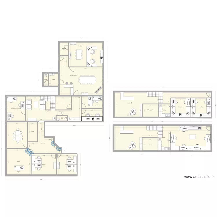 plan bureau new melor 2. Plan de 33  et 543 m²