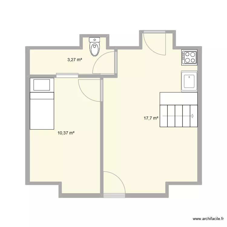 anjolvy juillet. Plan de 3  et 31 m²