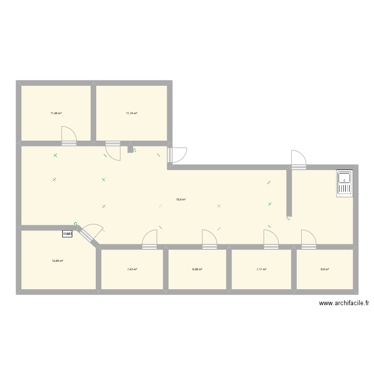 zola. Plan de 0 pièce et 0 m2