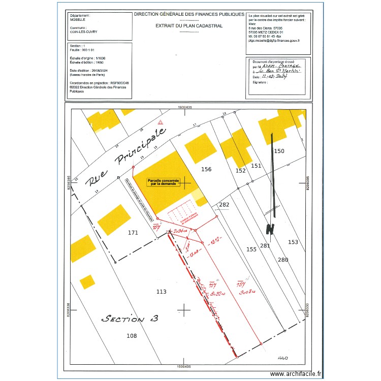 COIN PLAN DP. Plan de 0 pièce et 0 m2