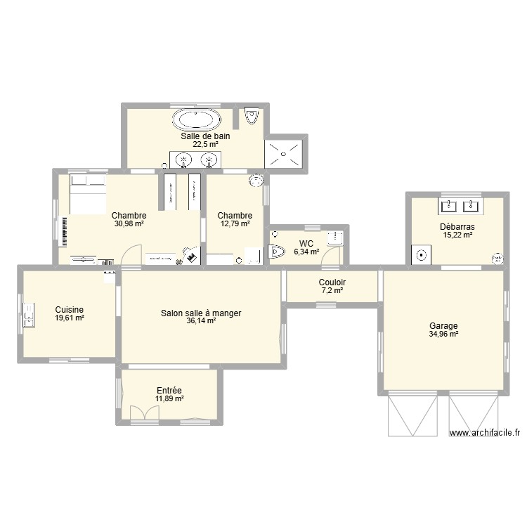 maison. Plan de 10 pièces et 198 m2