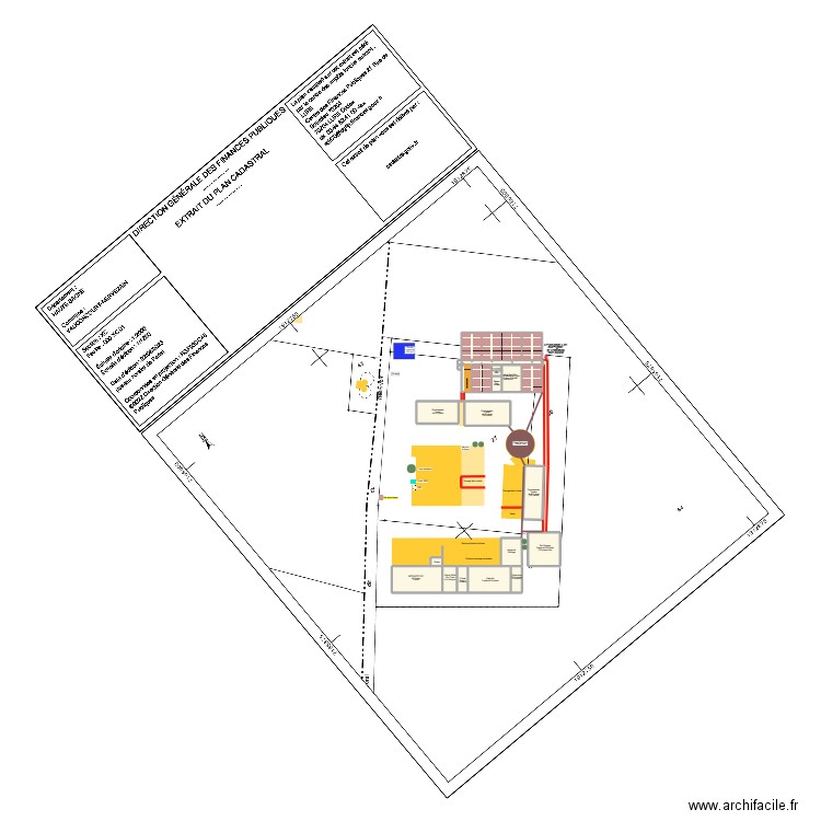 SCEA BOUVERET Eng 2025 Plan de Masse. Plan de 27 pièces et 4154 m2