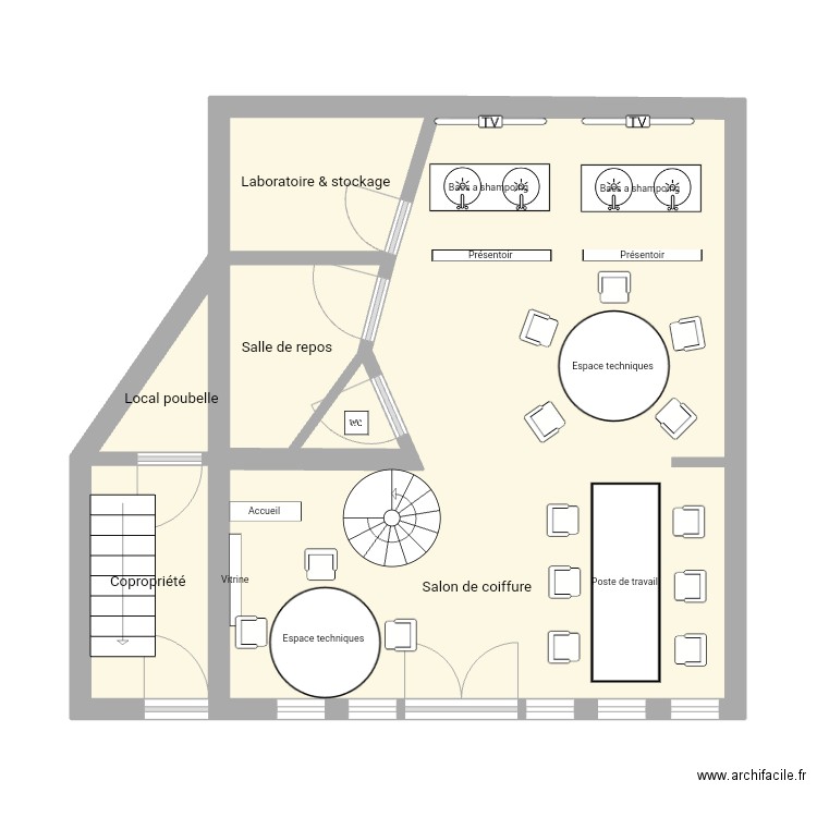 Tony. Plan de 5 pièces et 48 m2