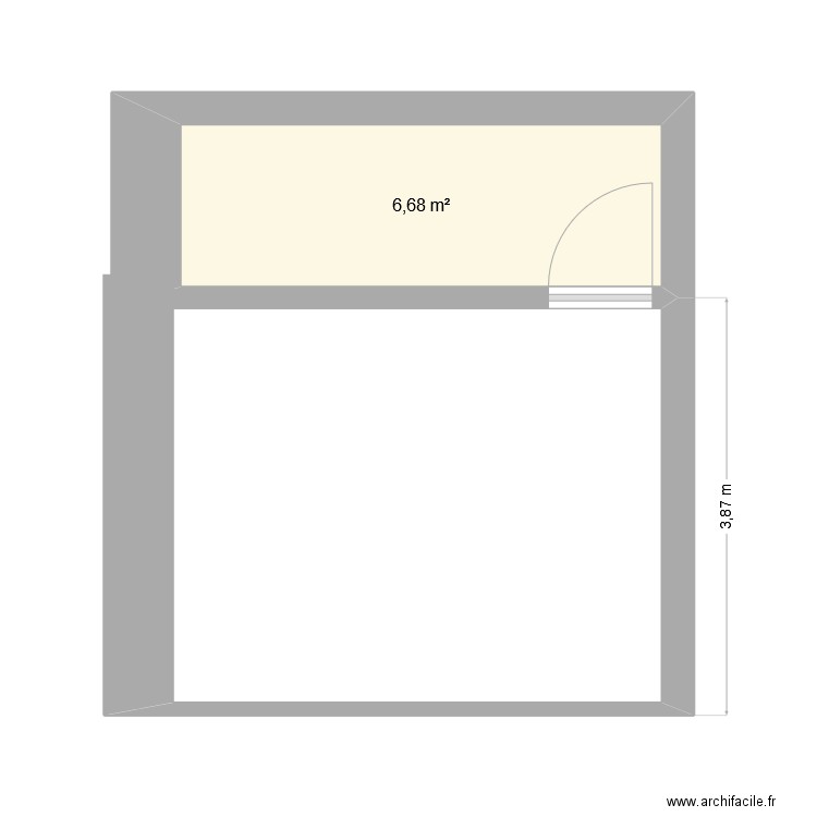 carnotzet. Plan de 1 pièce et 7 m2