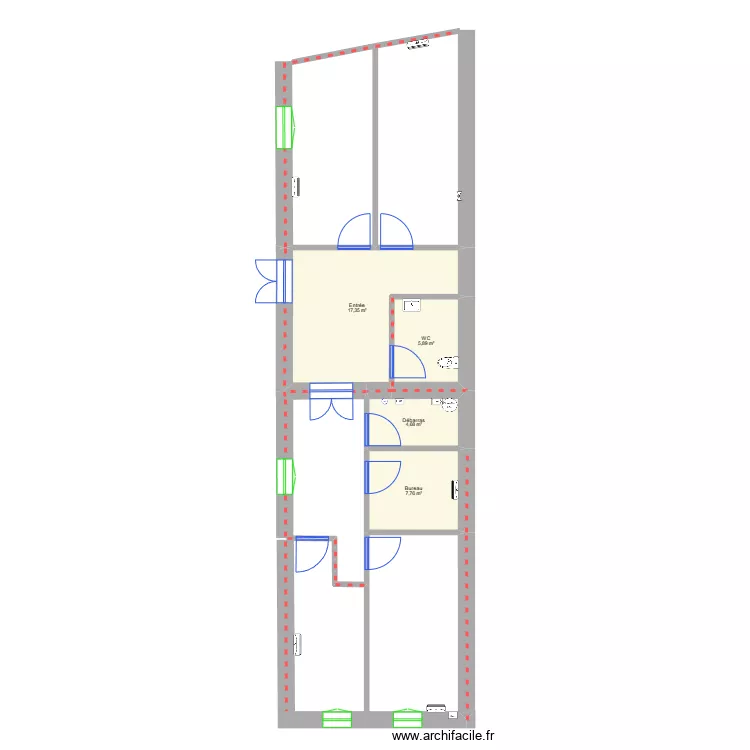 Bureau Damiron. Plan de 