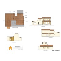 Plan façade après terrasse couverte PISCINE