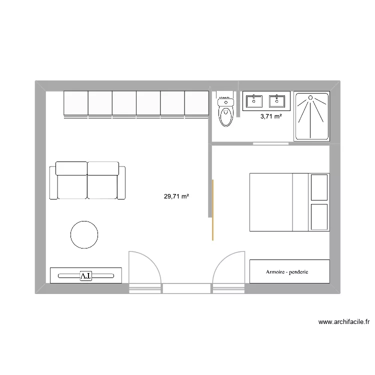 Gare Lot 9. Plan de 2 et 33 m² Gare Lot 9. Plan de 2 et 33 m²
