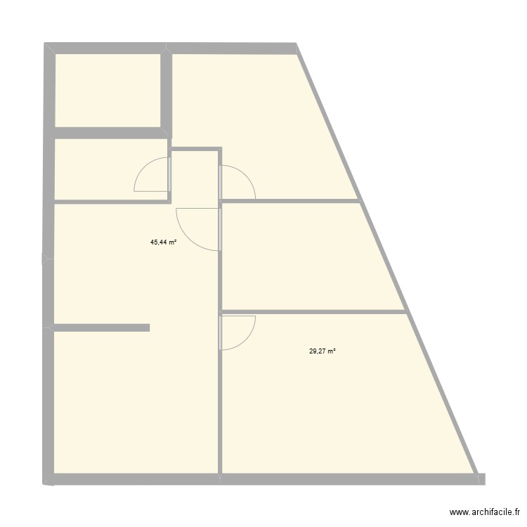 Baladia 2. Plan de 2 pièces et 75 m2
