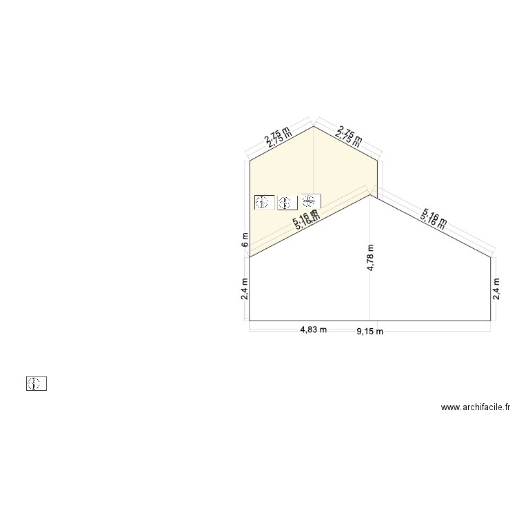 west. Plan de 0 pièce et 0 m2