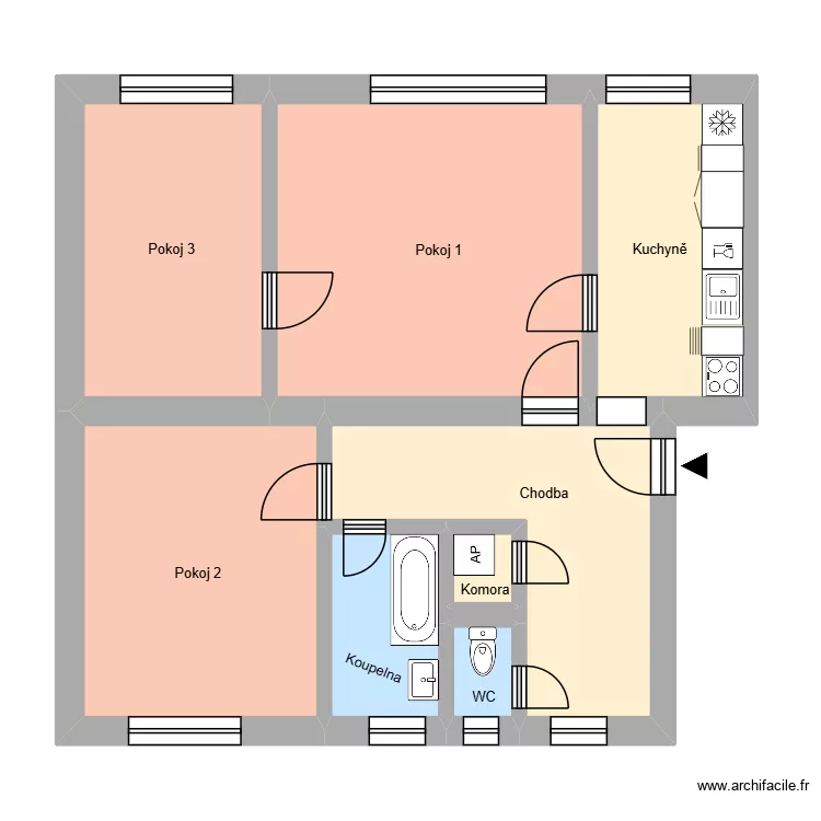 V&yacute;stavn&iacute; 2095, byt 1. Plan de 13  et 190 m²