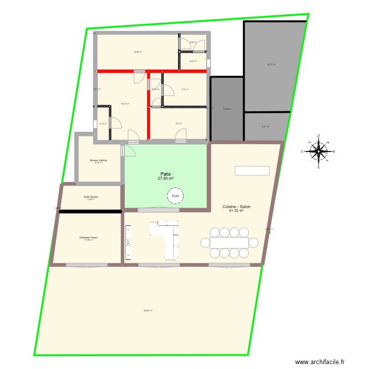 plan Fabrice v puis Bureau jardin. Plan de 0 pièce et 0 m2