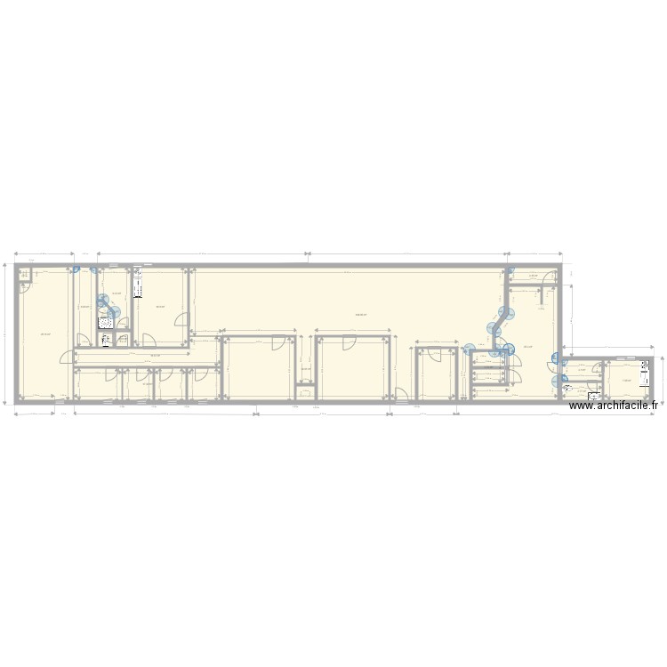 costumerie 2. Plan de 17 pièces et 278 m2