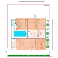 Esquisse 2 blocs avec toits et sous-sol