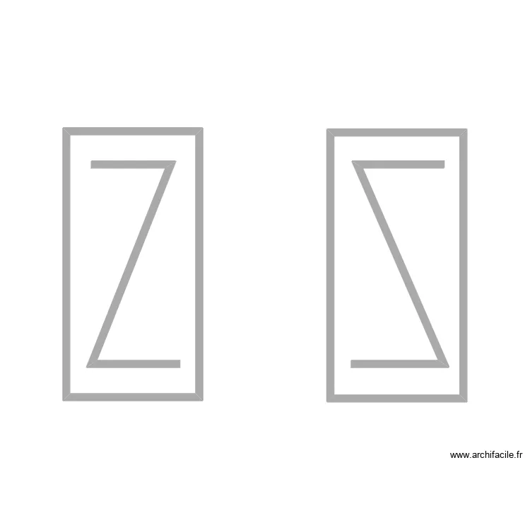 Volets maison. Plan de 2 pièces et 15 m²