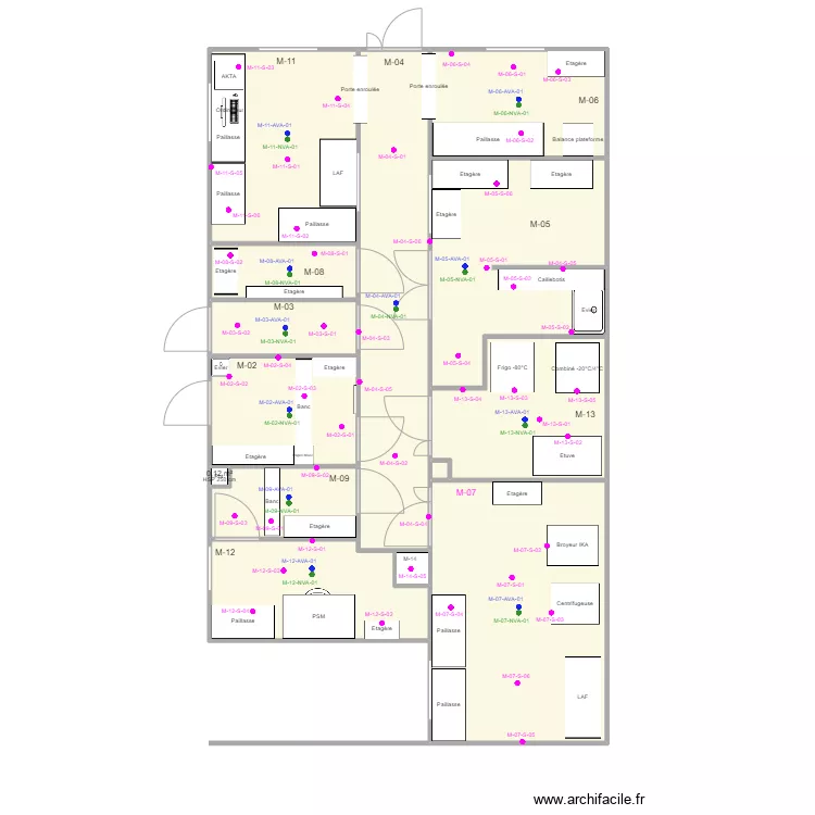 Plan de pr&eacute;l&egrave;vement EM. Plan de 