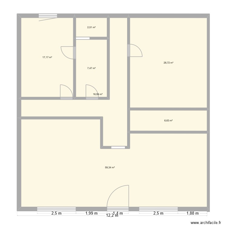 maison clerques. Plan de 7 pièces et 138 m2
