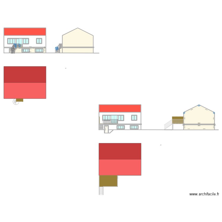 Essai 2 sdb. Plan de 79 pièces et 174 m2