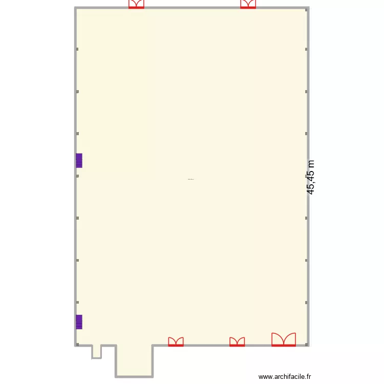 essai gymnase. Plan de 1  et 1429 m²