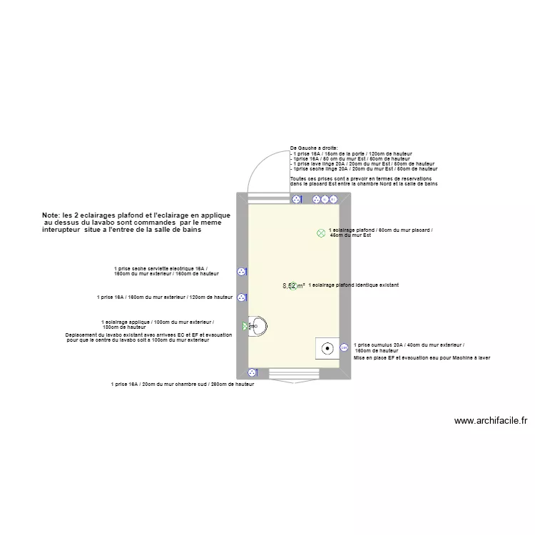 Amenagement salle de bains 2. Plan de 