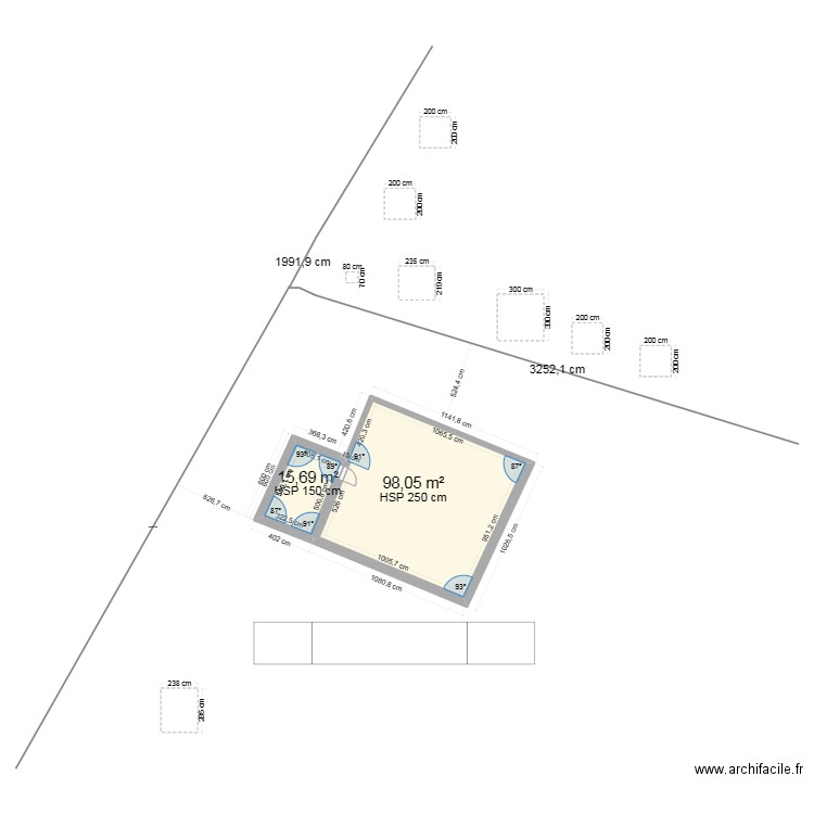 plan de masse. Plan de 0 pièce et 0 m2