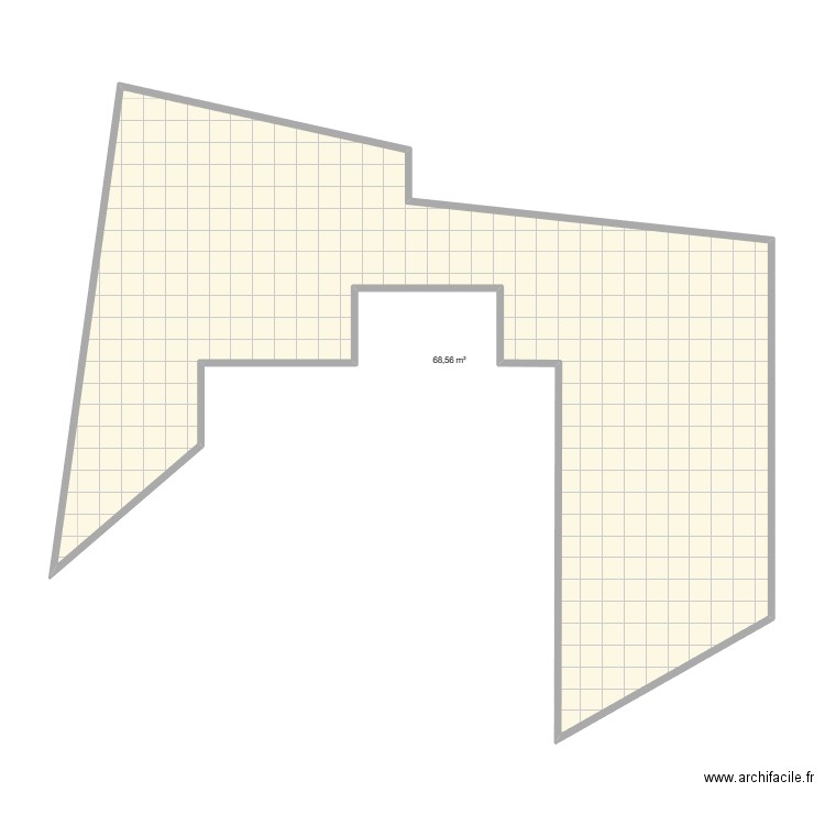 Jardin. Plan de 1 pièce et 69 m2