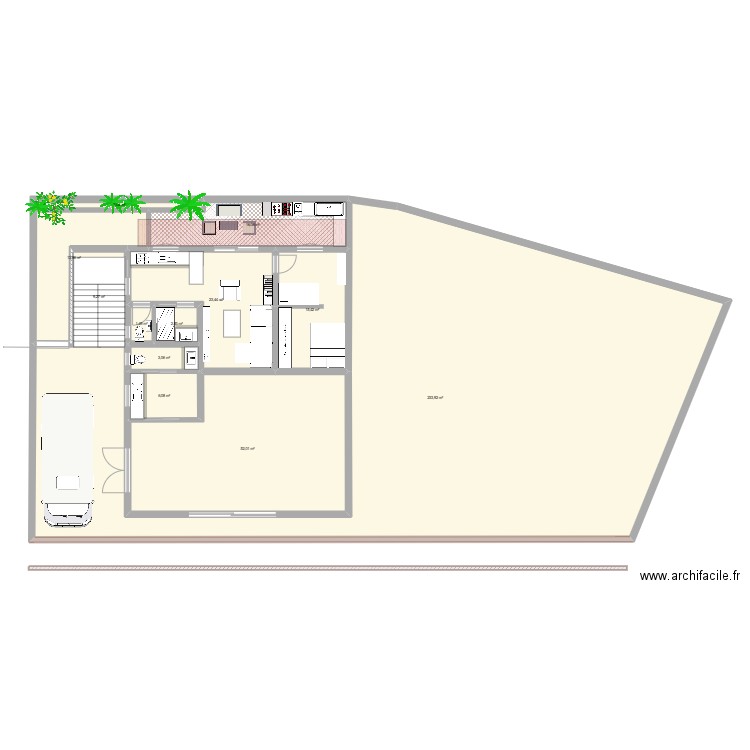 Plan RDC v3. Plan de 12 pièces et 380 m2