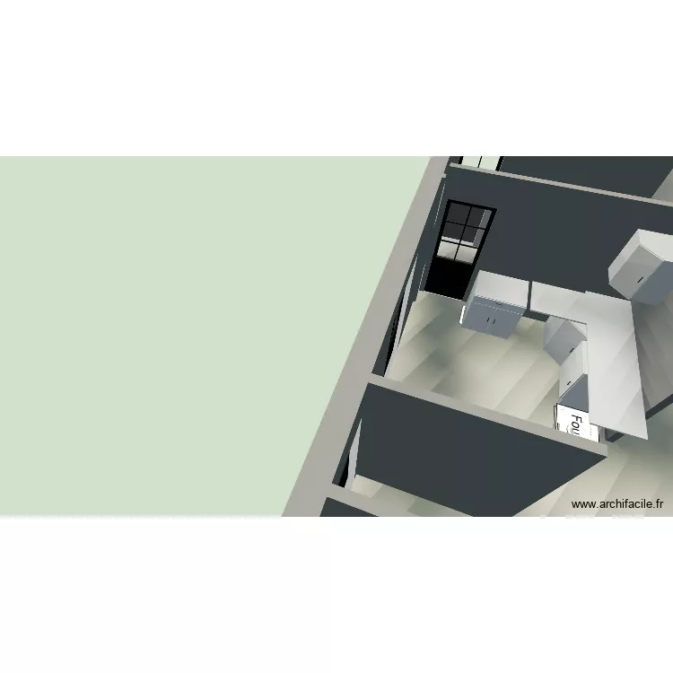 SALON / CUISINE ARGENTIERES. Plan de 2 et 59 m² SALON / CUISINE ARGENTIERES. Plan de 2 et 59 m²