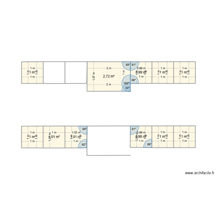 arnage ecole. Plan de 11 pièces et 13 m2
