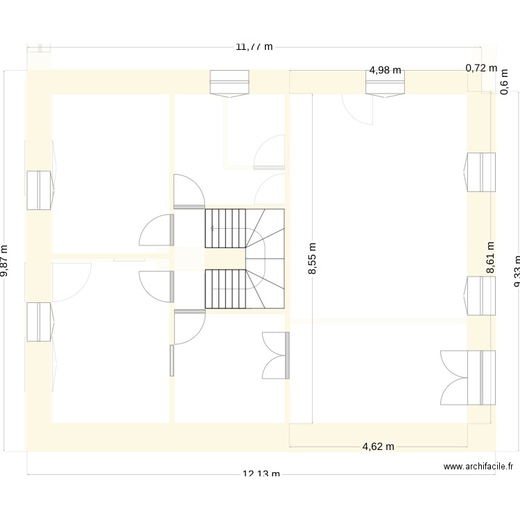 Freychenet. Plan de 11 pièces et 188 m2