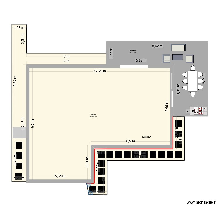 Maison 2. Plan de 4 pièces et 165 m2