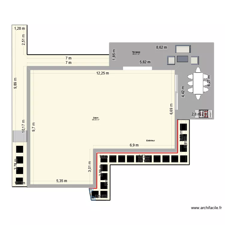 Maison 2. Plan de 